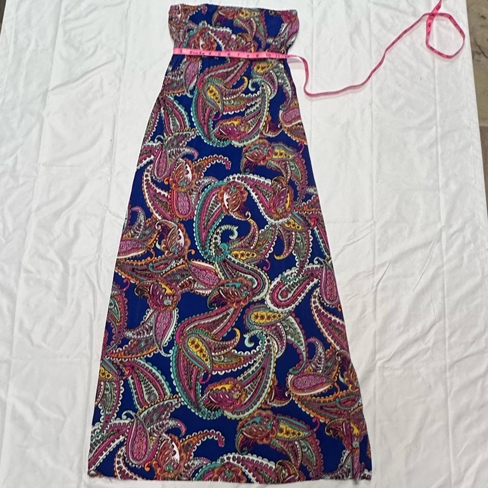 Banana Republic Strapless Paisley Maxi Dress Ladies Size 4 EUC WORN ONCE - Picture 7 of 14